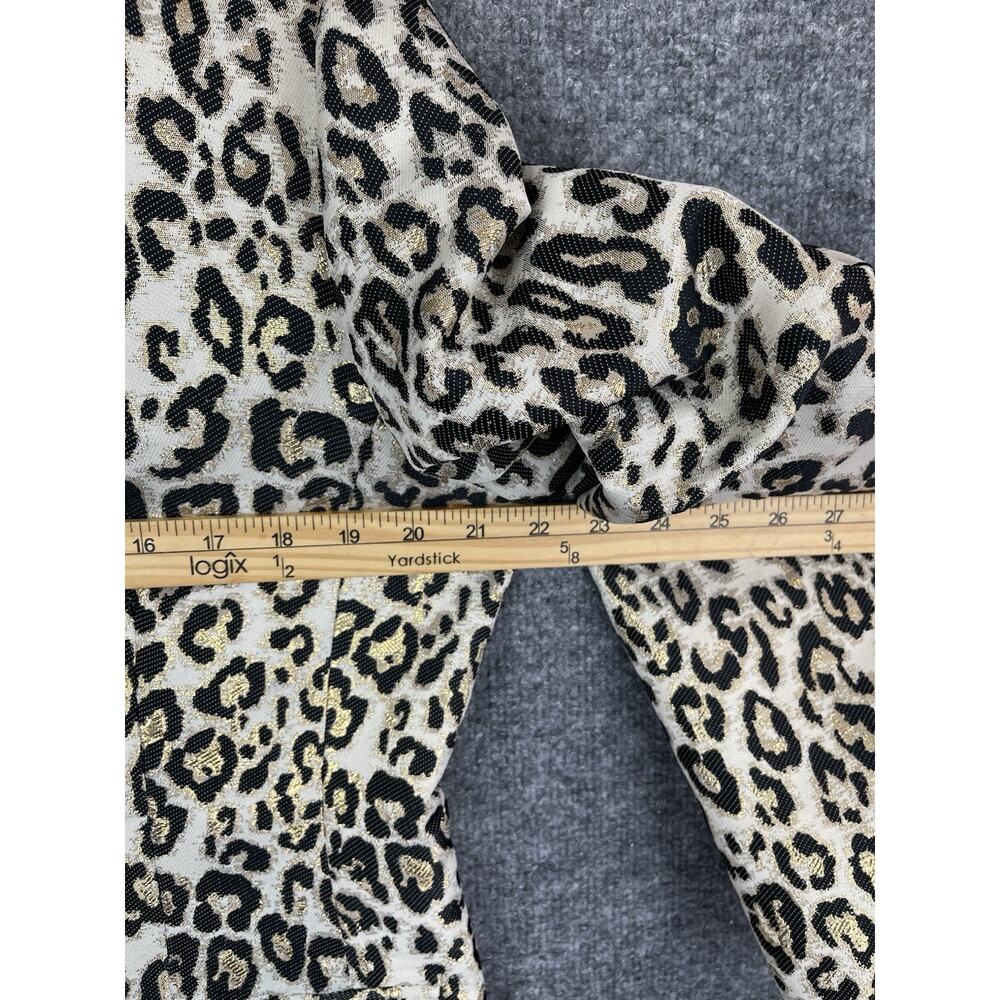 Chico's Women's Animal Print W/Gold Metallic L/S Blazer‎ Jacket 2 Large - Picture 7 of 10